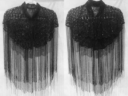 FRINGE BEADED CAPELET