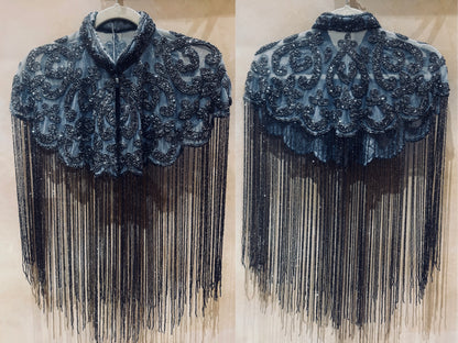 FRINGE BEADED CAPELET