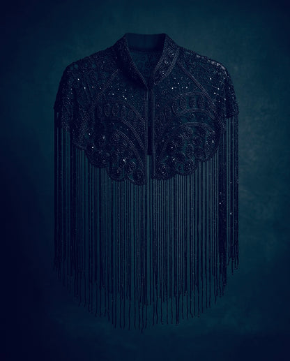 FRINGE BEADED CAPELET