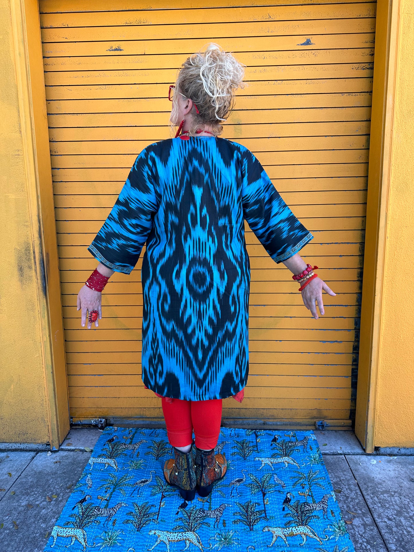 PEACOCK IKAT COAT