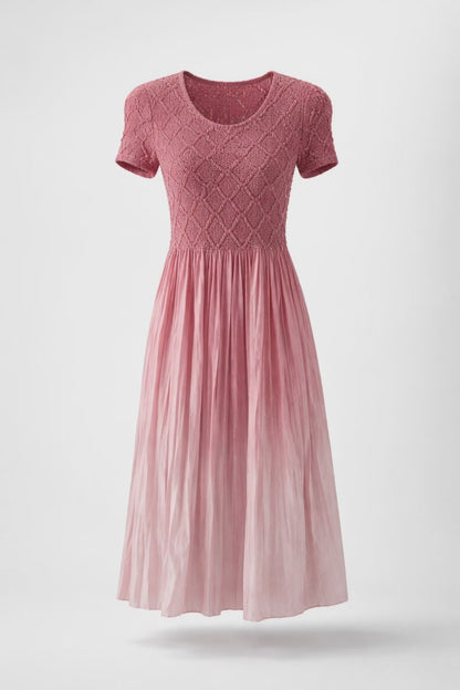 GENEVIEVE OMBRE SMOCK TOP DRESS