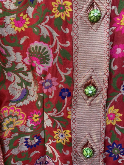 Brocade silk jacket chinoiserie wedding jacket Andrea Serrahn Serrahna