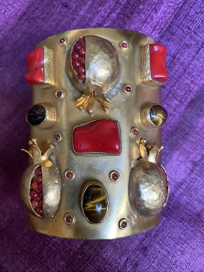 A POMEGRANATE & PEARL GARDEN OF NECKLACES, CUFFS, AND EARRINGS