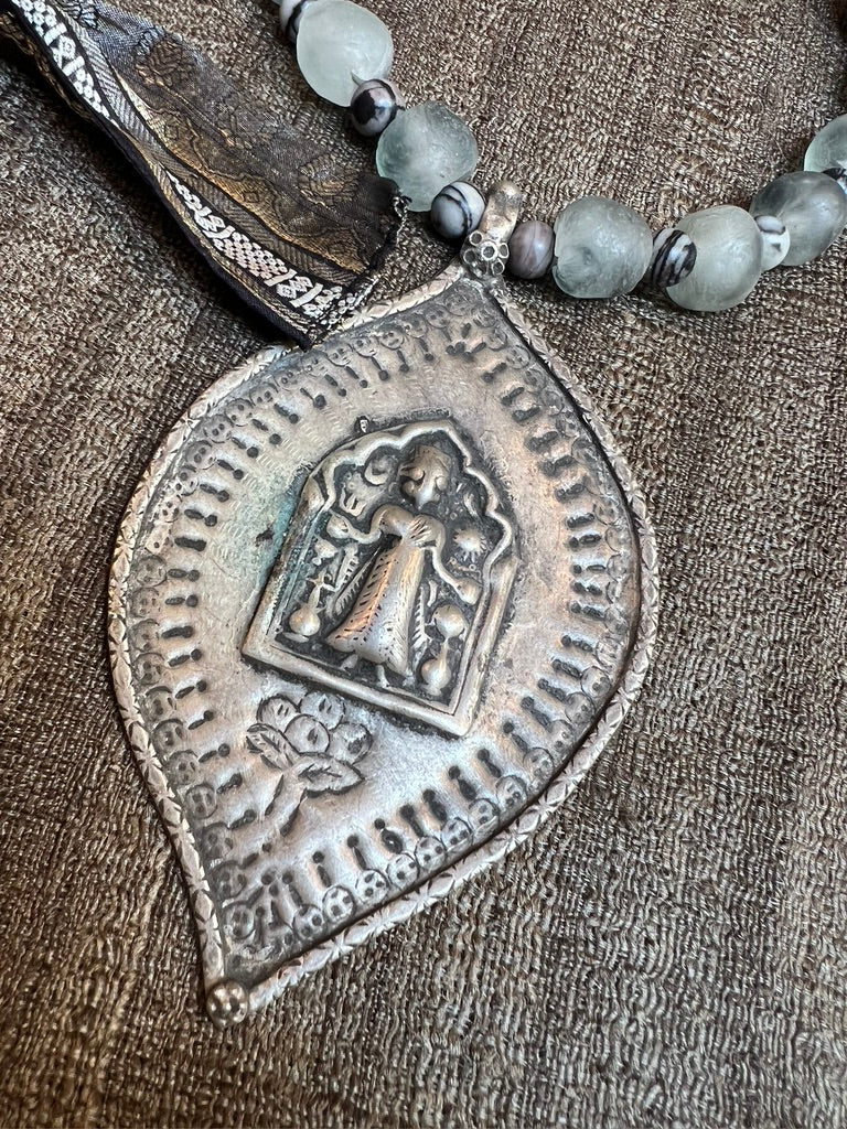 KARNI MATA VINTAGE SILVER PENDANT