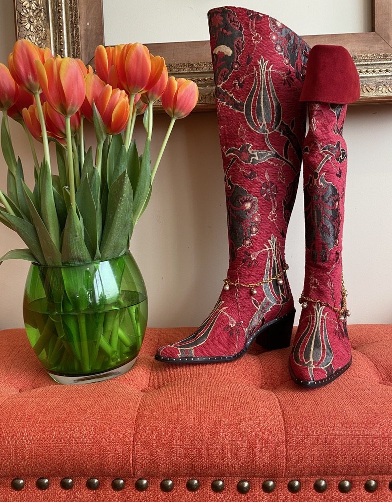 Aqua tip top tulip anatolian tulip boot over the knee boot Andrea Serrahn Serrahna