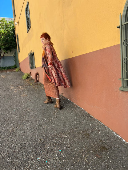 IKAT BROCADE PANEL COAT