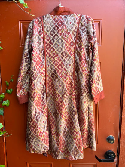 IKAT BROCADE PANEL COAT