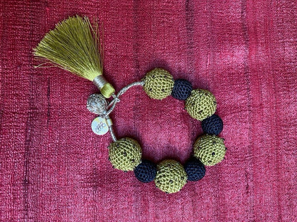 CROCHETED AND BEADED BALL BRACELETS