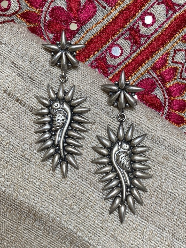 Tribal silver chunky necklace Nigerian and India Andrea Serrahn Serrahna