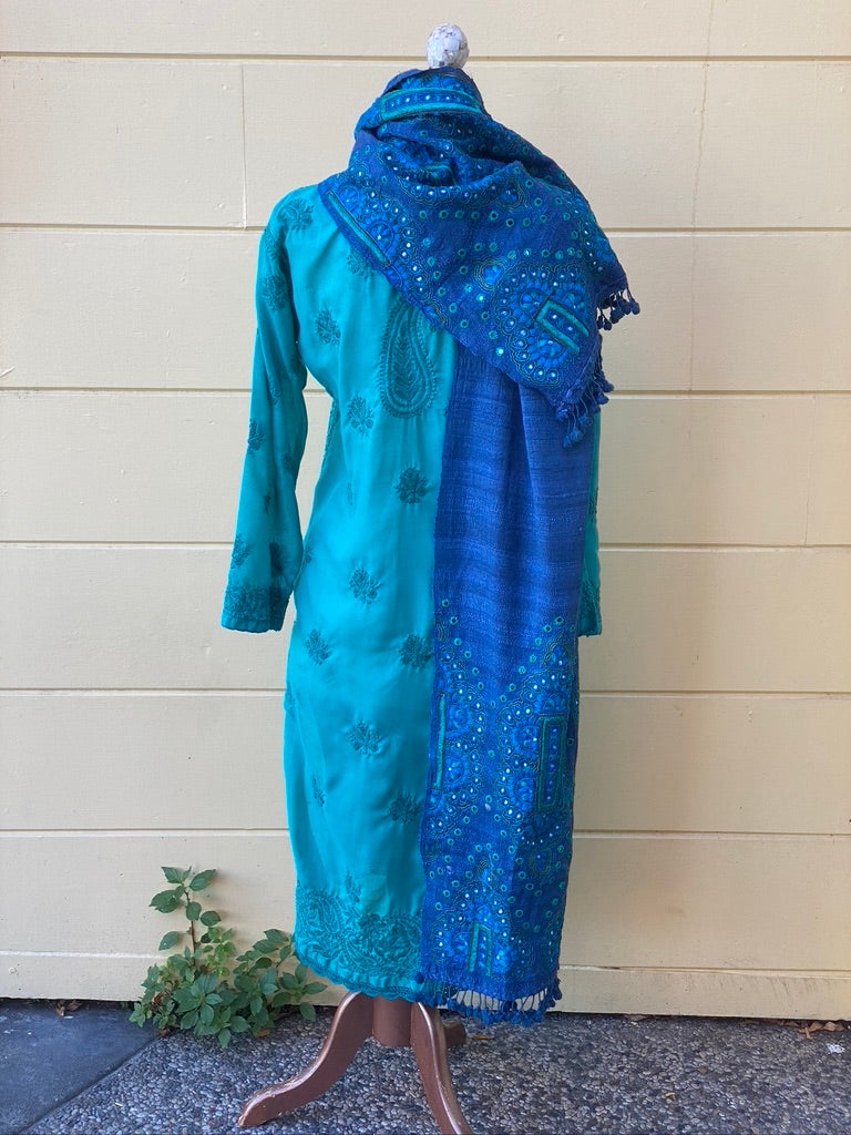 Khadi rustic silk shawls colorful Andrea Serrahn Serrahna