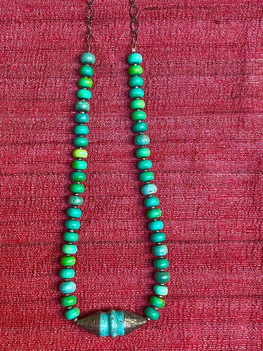 Taweez amulet turquoise necklace earrings Andrea Serrahn Serrahna