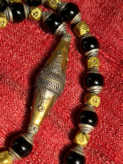 Multicultural Jewels beaded necklace pyrite ring Andrea Serrahn Serrahna
