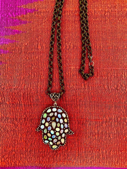Opal and diamond ruby necklaces Andrea Serrahn Serrahna