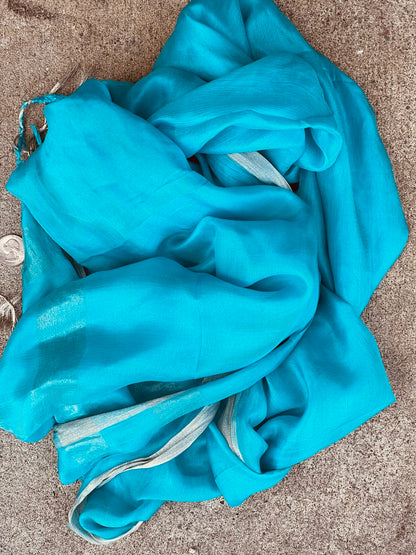 Sleeping Beauty turquoise whisper scarf Andrea Serrahn Serrahna