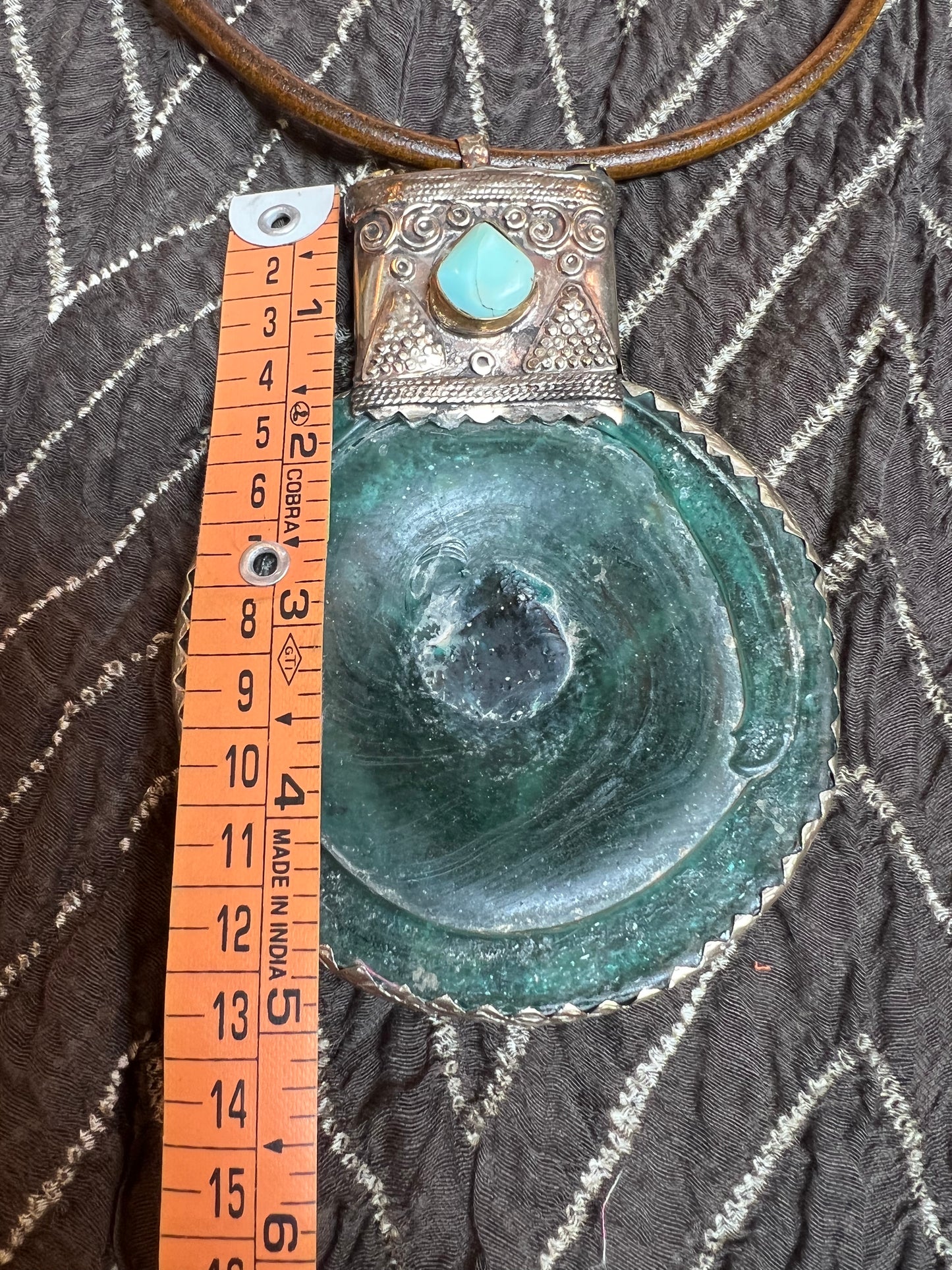 AQUATIC EYE: COLOSSAL SEA GLASS PENDANT