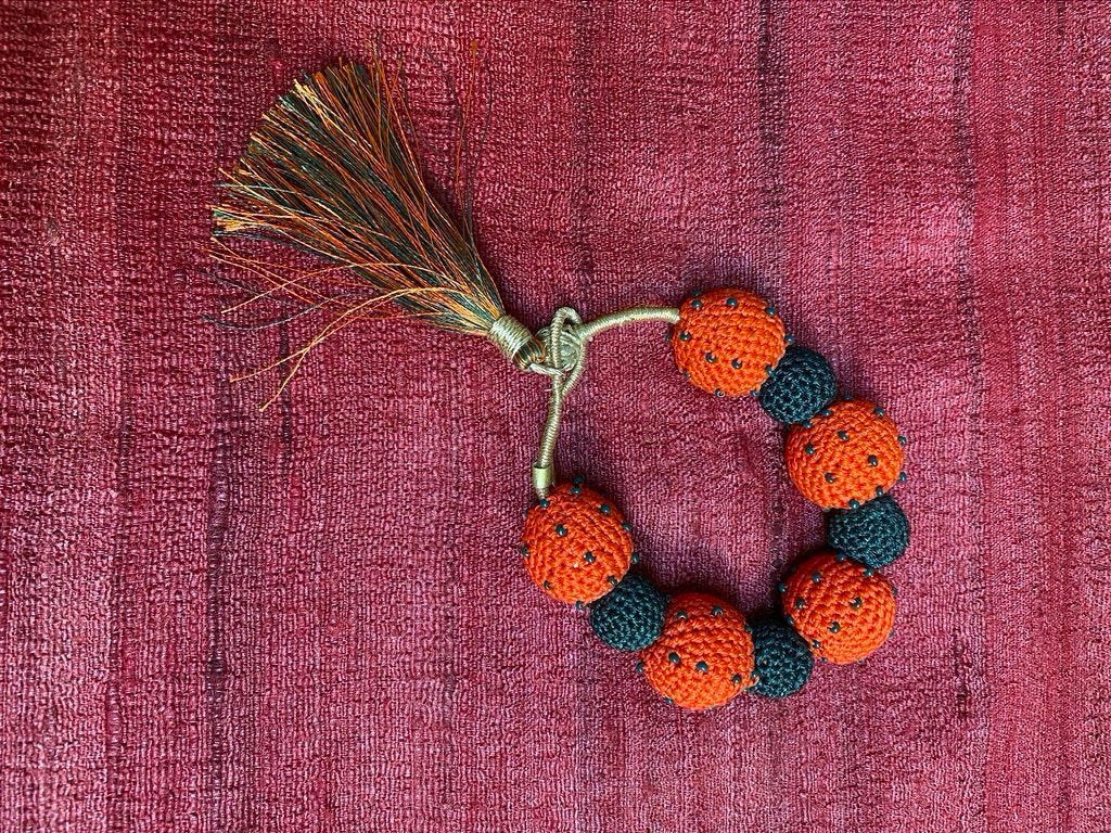 CROCHETED AND BEADED BALL BRACELETS