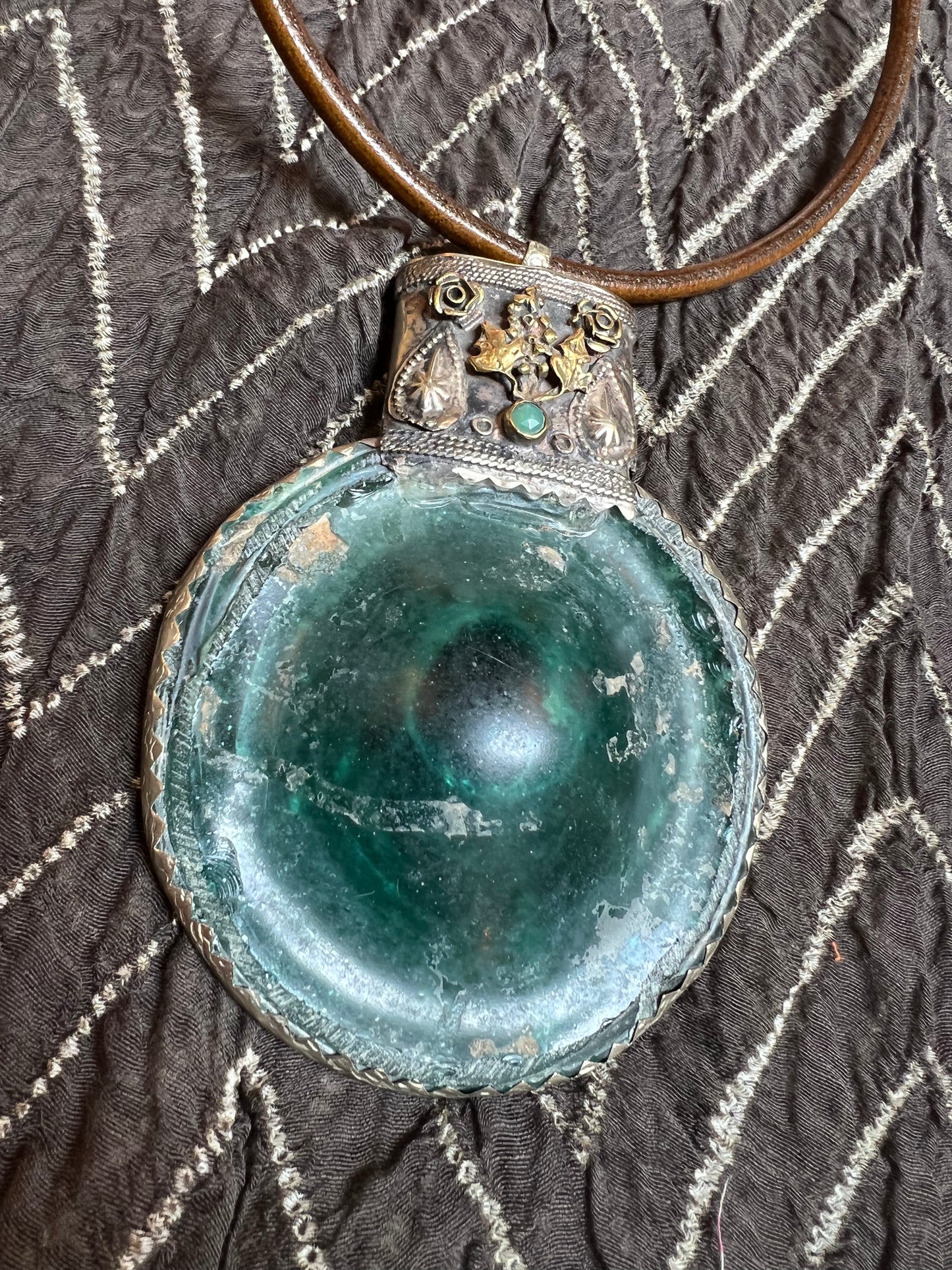 AQUATIC EYE: COLOSSAL SEA GLASS PENDANT