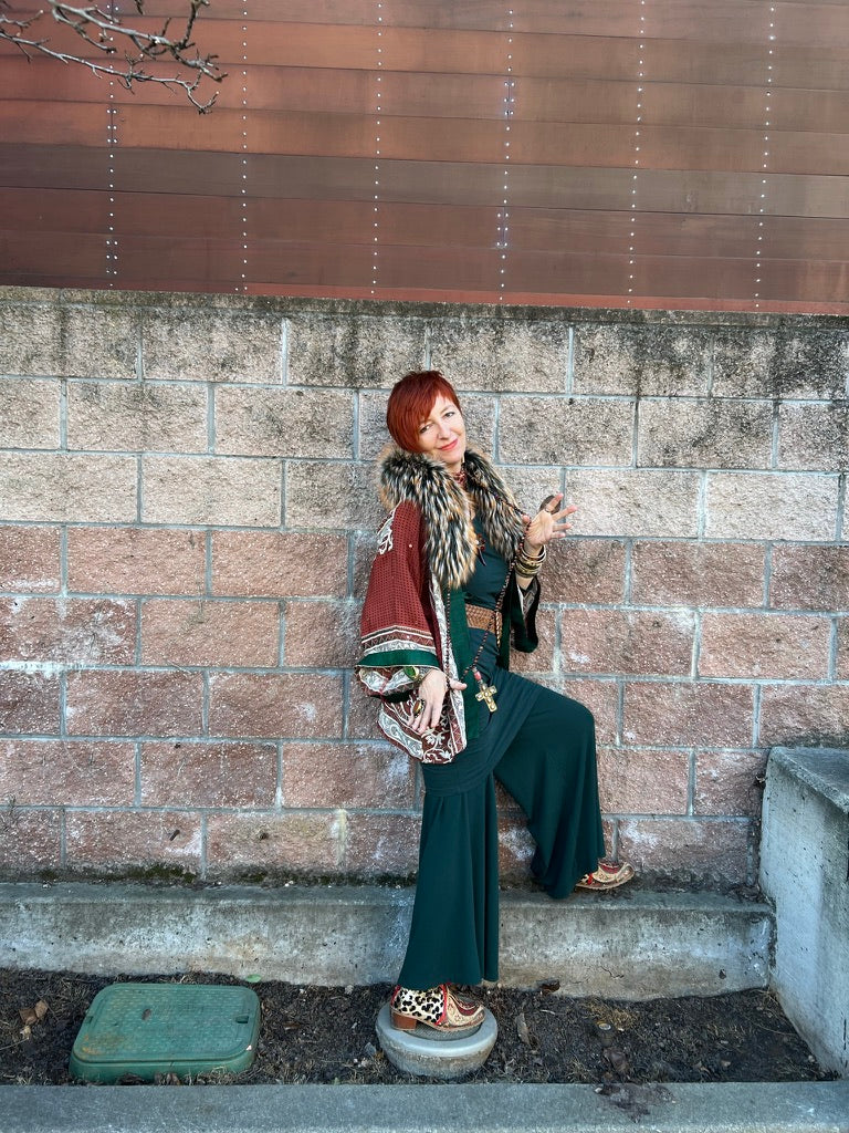THE ZELDA: Silk Crepe Georgette Kimono